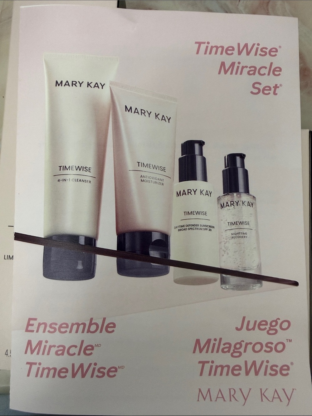 Mary Kay TimeWise Skincare Set in Light Pink and Black Accents